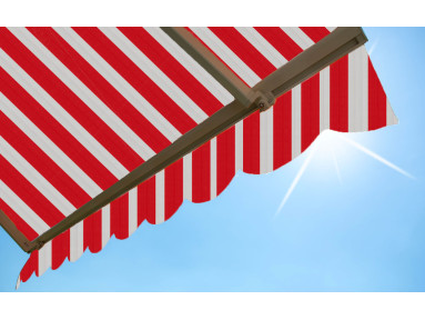 Lambrequin de store Latim Traditions ACRYLIQUE A 347 ROUGE AMSTEL/BLANC