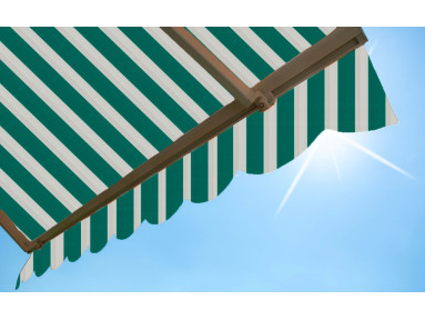 Lambrequin de store Latim Traditions ACRYLIQUE A 376 VERT/BLANC