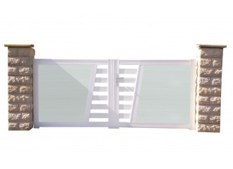 Portail Gigean PVC avec cadre en aluminium hauteur 1,3 mètres