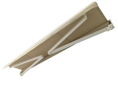 Store banne à bras invisibles Iguacu toile PVC microperforée soltis