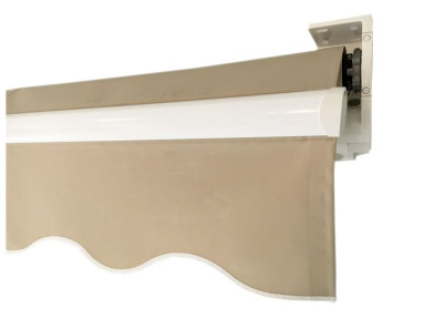 Store banne à bras invisibles Iguacu toile PVC microperforée soltis
