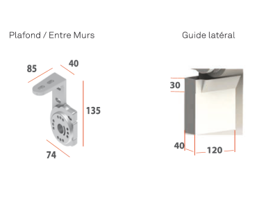Store extérieur vertical avec guide aluminium