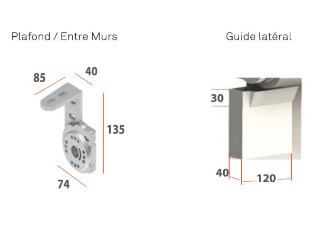 Store extérieur vertical avec guide aluminium