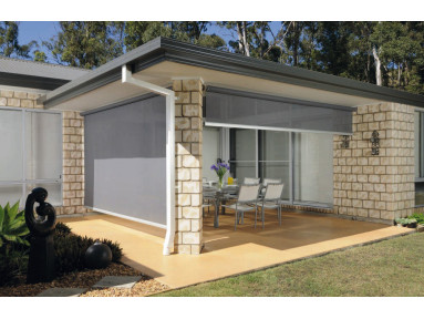 Store extérieur vertical avec câbles inox 3mm
