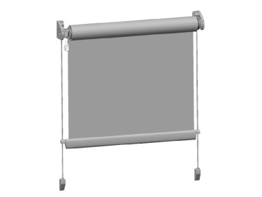 Store extérieur vertical avec tiges toile PVC microperforée Sunworker