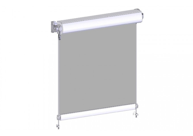 Store extérieur vertical avec coffre toile Serge Ferrari Soltis et tiges inox 10mm Store extérieur vertical avec coffre toile Serge Ferrari Soltis et tiges inox 10mm