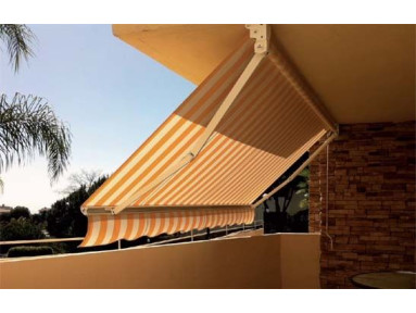 Store banne à bras invisibles Iguacu toile micro-perforée PVC Sunworker