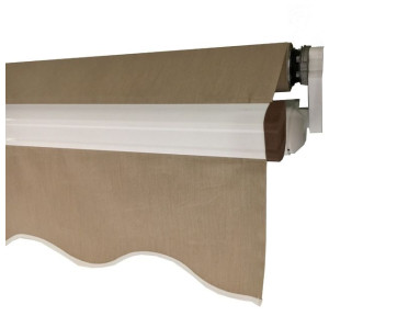 Store banne monobloc Jasmin toile microperforée PVC Soltis