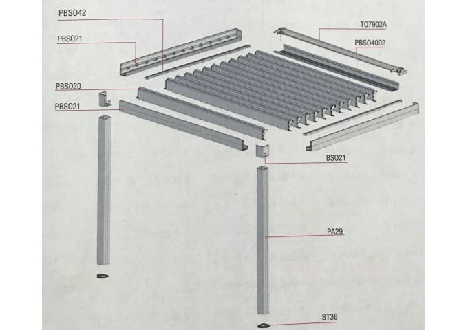 Pergola bioclimatique adossée Épicéa sur-mesure