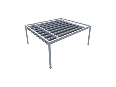 Store coulissant Mexico plus piliers à piliers toile micro-perforée PVC Soltis