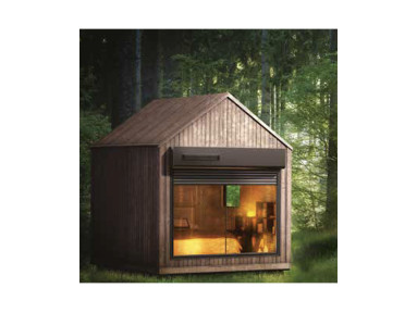 Volet roulant coffre avec motorisation solaire lames aluminium 42/9