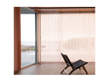 Store californien avec bandes de 89 mm avec toile Mattiz ignis norme feu M1