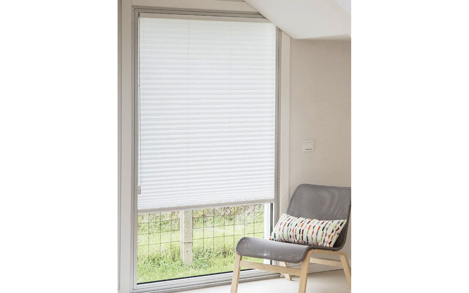 Store Plissé Sur Mesure - Montage Percé Pour Fenêtre 150-230cm | 23 Couleurs Au Choix