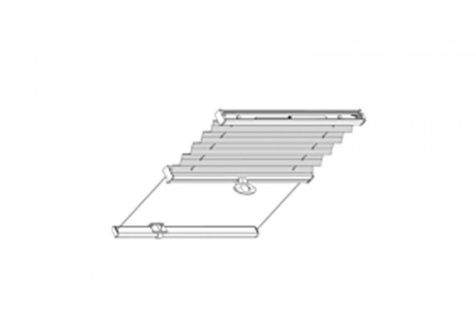Store plissé pour fenêtre lucarne et fenêtre horizontale avec inclinaison possible à 90° max toile norme feu M1