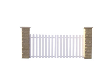 Portail Le bosc PVC avec cadre en aluminium hauteur 1,3 mètres