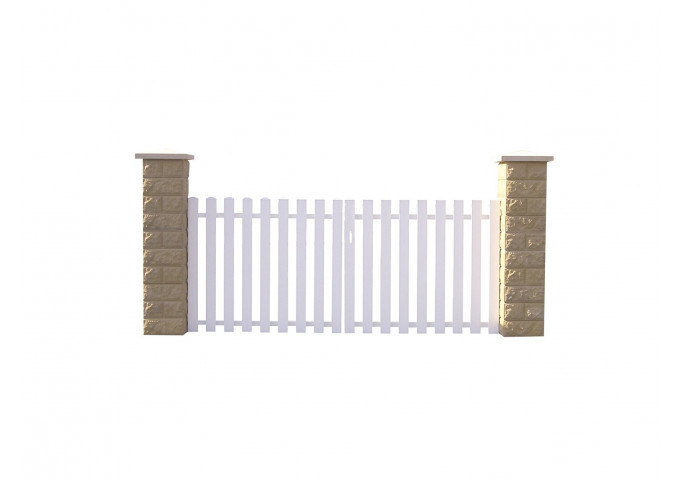 Portail Le bosc PVC avec cadre en aluminium hauteur 1,3 mètres