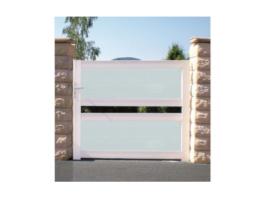 Portillon Revel en PVC cadre en aluminium hauteur 1,3 mètres