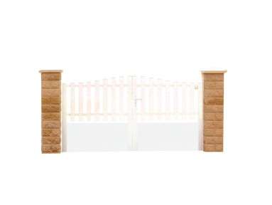 Portail Brenas PVC avec cadre en aluminium hauteur 1,3 mètres