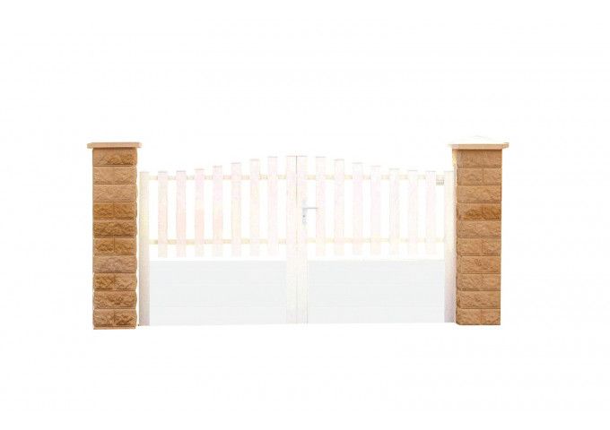 Portail Brenas PVC avec cadre en aluminium hauteur 1,3 mètres