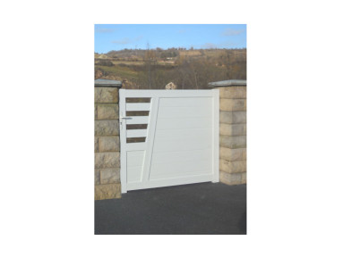 Portillon Nizas PVC cadre en aluminium hauteur 1,3 mètres