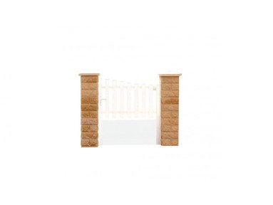 Portillon Brenas en PVC cadre en aluminium hauteur 1,3 mètres