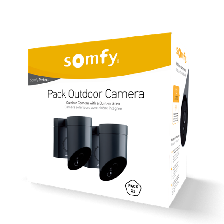 Lot de 2 Somfy Outdoor Camera Grise - Spécialiste vente online
