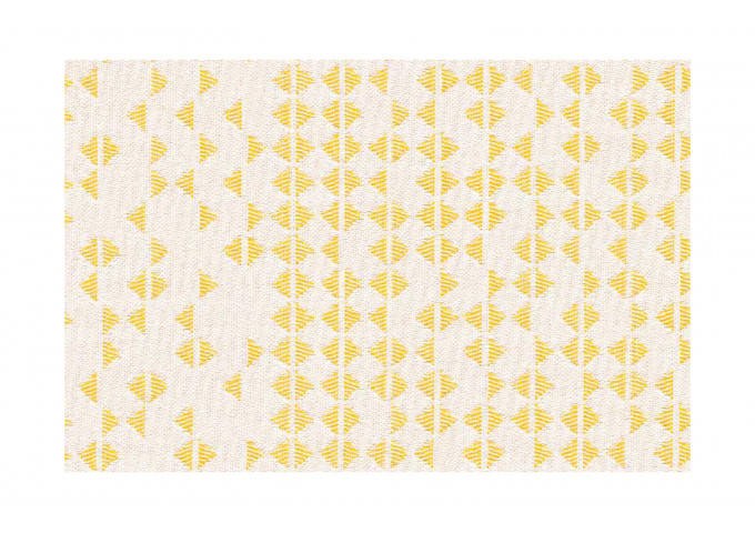 Tissu ameublement Citel 01110  Bits Icon white yellow