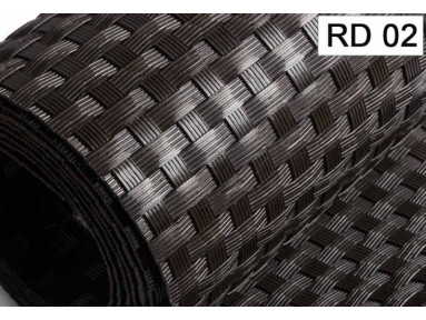 Brise vue en résine tressée dark brown RD02 Rattan art