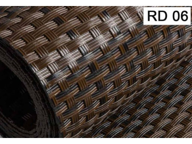 Brise vue en résine tressée two-tone brown RD06 Rattan art