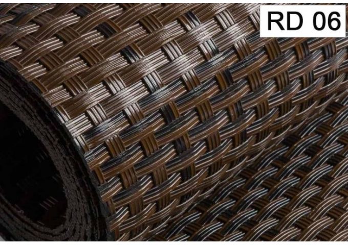 Brise vue en résine tressée two-tone brown RD06 Rattan art