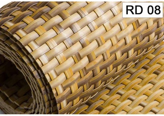 Brise vue en résine tressée two-tone sand RD08 Rattan art