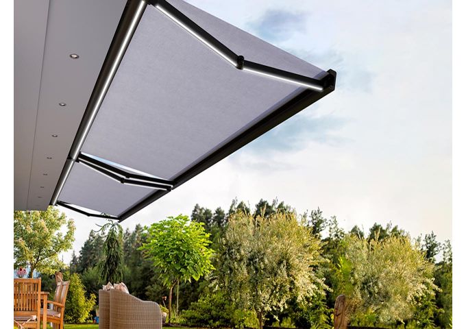 Store banne coffre Helenie toile micro-perforée Sunworker Dickson