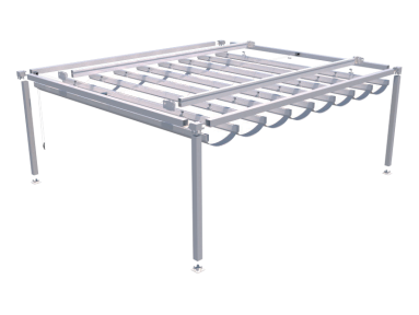 Pergola 4 pieds Cancun plus avec toile rétractable toile acrylique Orchestra Dickson