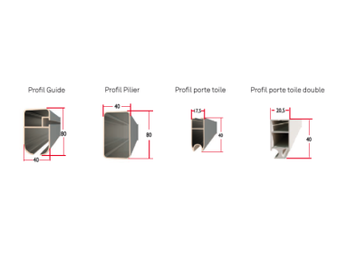Pergola coulissante Mexico fixation de mur à piliers avec toile micro-perforée Sunworker Dickson