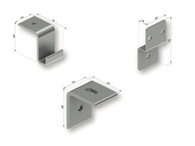 Store corbeille Parme en aluminium