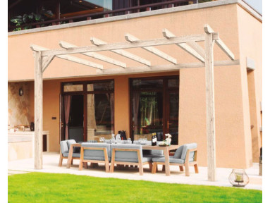Pergola adossée en bois...