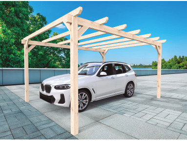 Abri voiture en bois...