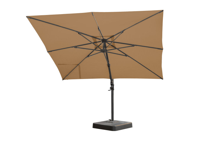 parasol de jardin deporté toile Sunbrella Taupe Chiné 3907-137