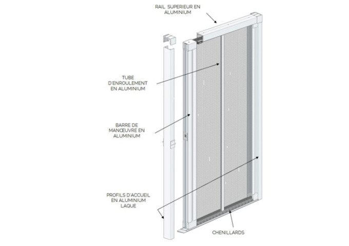 Moustiquaire enroulable pour porte Insectidoor