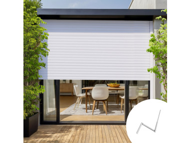 Volet roulant traditionnel manuel en PVC lames 43x9