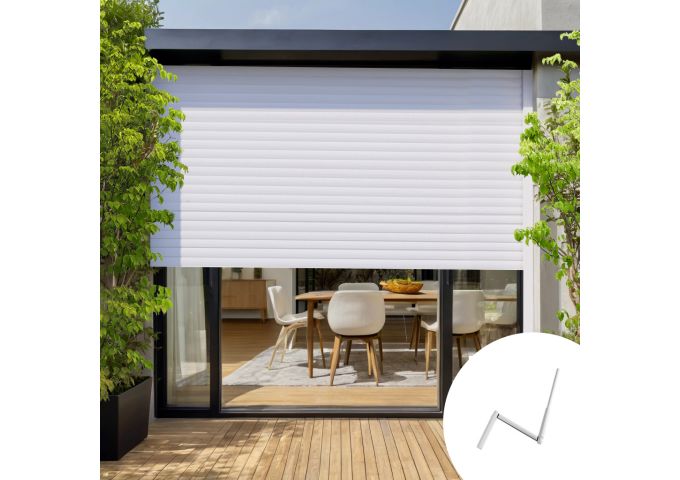 Volet roulant traditionnel manuel en PVC lames 43x9