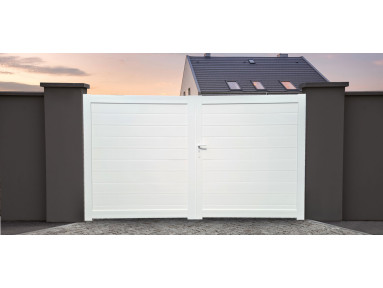 Portail Laverune PVC avec cadre en aluminium hauteur 1,3 mètres