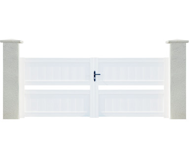 Portail Revel PVC avec cadre en aluminium hauteur 1,3 mètres
