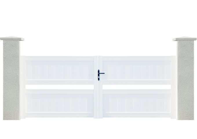 Portail Revel PVC avec cadre en aluminium hauteur 1,3 mètres
