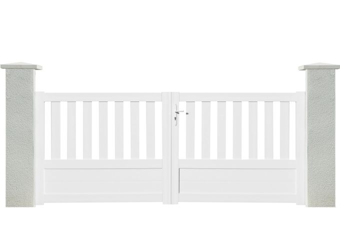 Portail Prémian en PVC cadre en aluminium hauteur 1,3 mètres