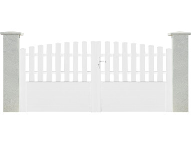Portail Brenas PVC avec cadre en aluminium hauteur 1,3 mètres