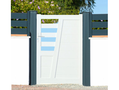 Portillon ajouré Nizas PVC cadre en aluminium