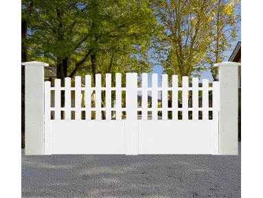 Portail coulissant Brenas PVC avec cadre en aluminium