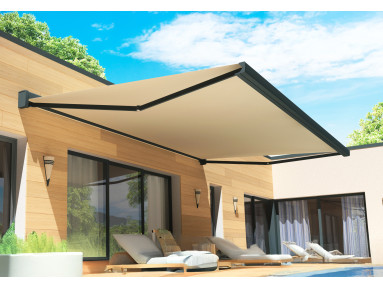 Store coffre Amazonia très grande largeur jusqu'à 11m80, toile BS bleu Dickson orchestra 8910