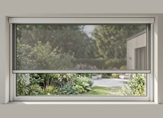 Moustiquaire de fenêtre enroulable verticale à pose rapide sur mesure